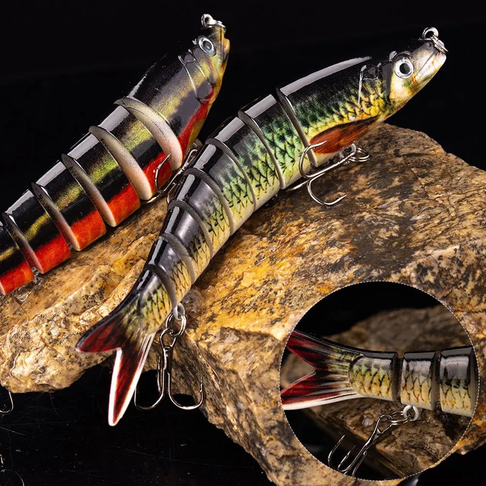 Sinking-Deep Wobblers Lures Three-Piece Multi-Section Swimbait for Pike Carp Angling