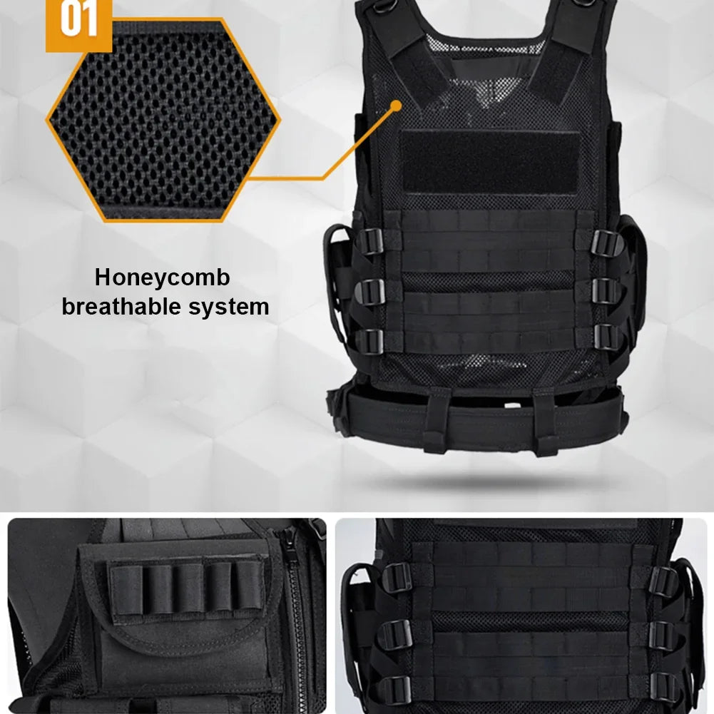 Tactical Vest Hunting Men Plate Carrier Chest Rig Combat Armor Vests Outdoor CS Game Training Airsoft Vest Hunting Equipment