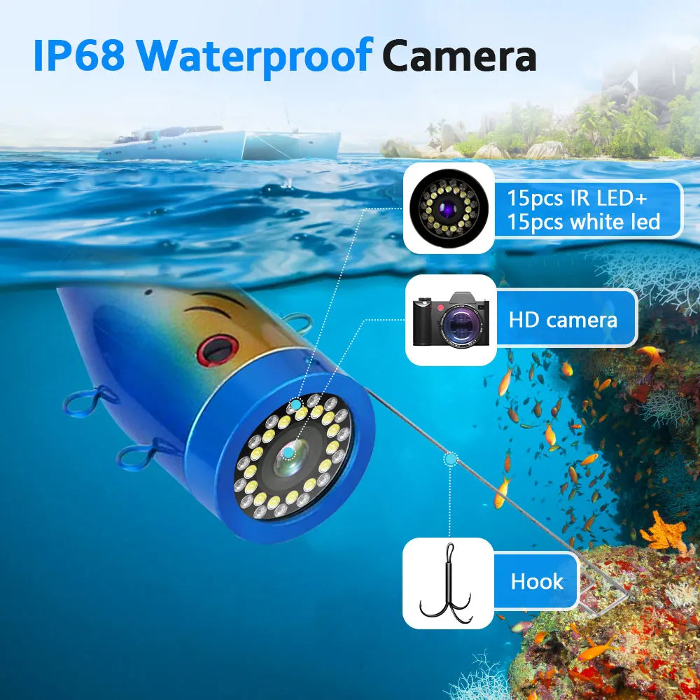 MAOTEWANG Fishfinder Underwater Camera 30 LEDs Waterproof