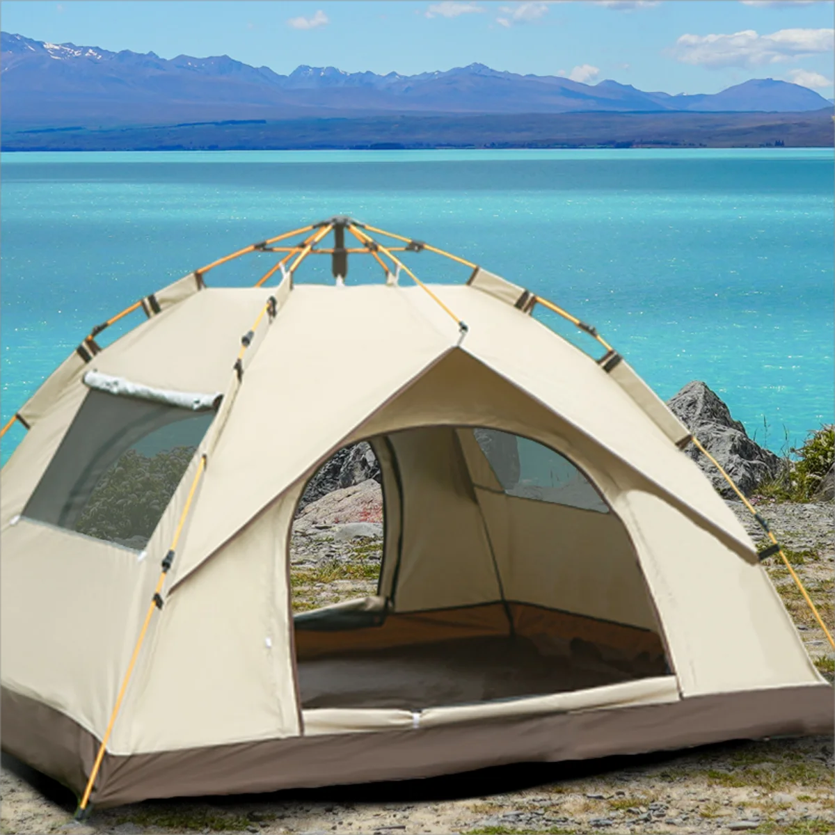 Pakicetus Outdoor Sunshade Camping Tent With Double Doors