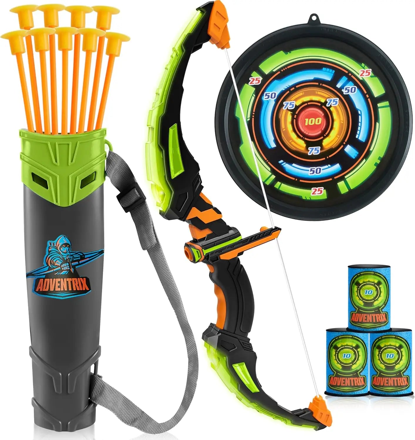 Joyfy LED Light Up Bow and Arrow Set for Kids Archery Toy