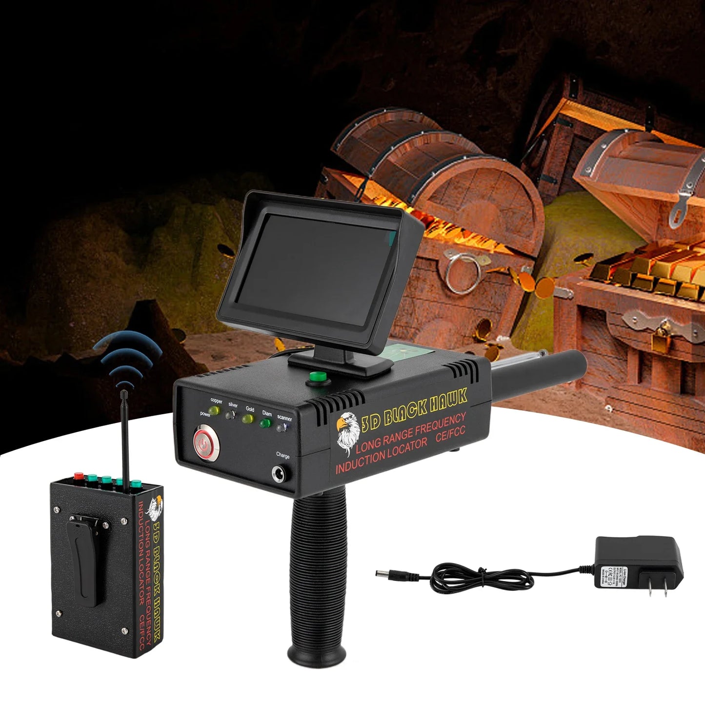 Metal Detector Treasure Scanner Pro 3D LED Display
