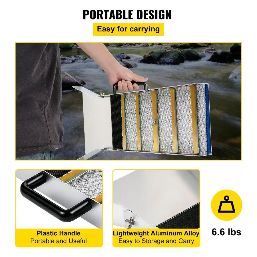 Hign-concerned Aluminum Alloy Sluice Box Portable Gold Mining Equipment