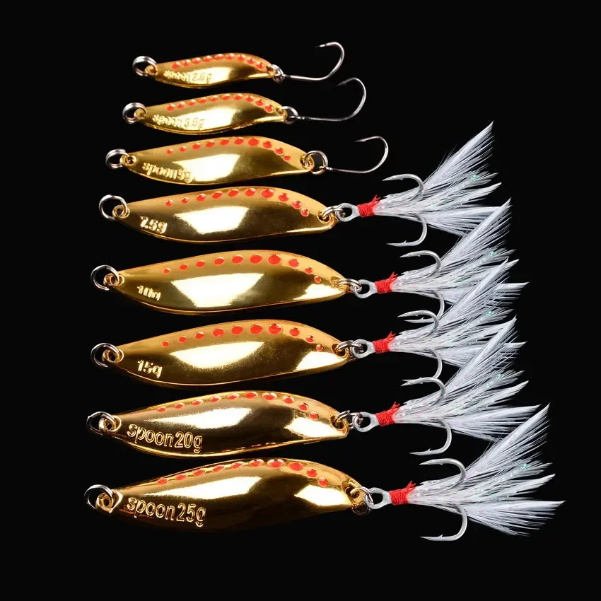 Metal Vib Leech Spinner Spoon Lures For Bass Pike Perch Freshwater Fishing Tackle Gear