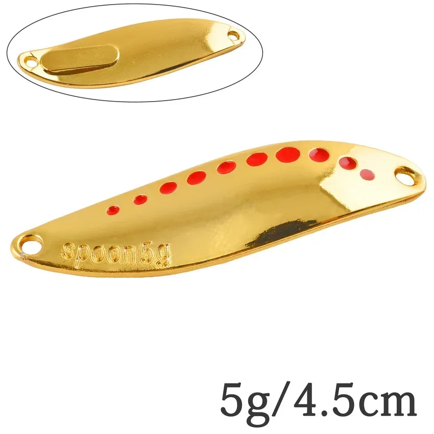 Metal Vib Leech Spinner Spoon Lures For Bass Pike Perch Freshwater Fishing Tackle Gear