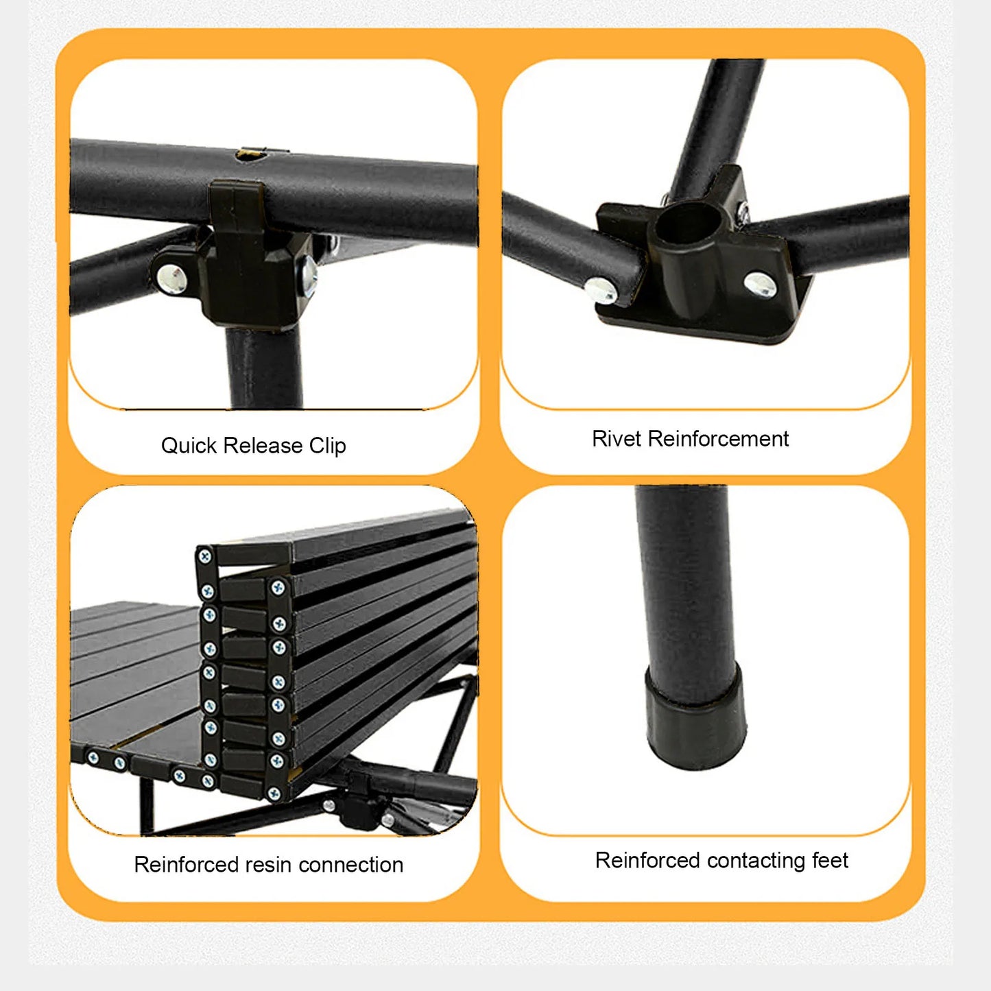 DOACT Folding Camping Table Portable Roll Up Outdoor