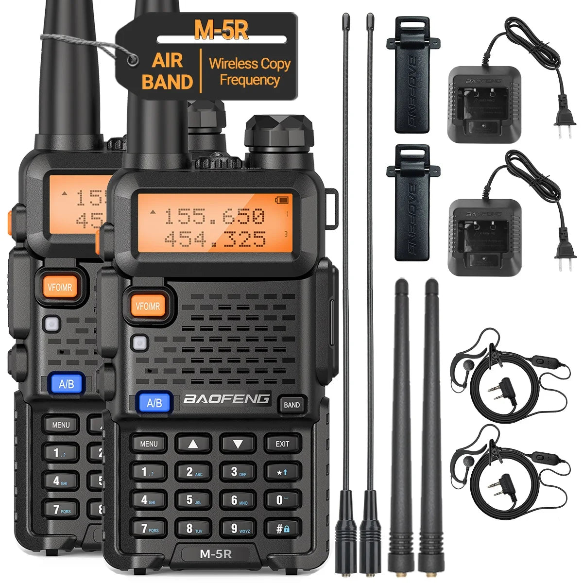 Baofeng M5R 8W Walkie Talkie Multi Band Type C LongRange