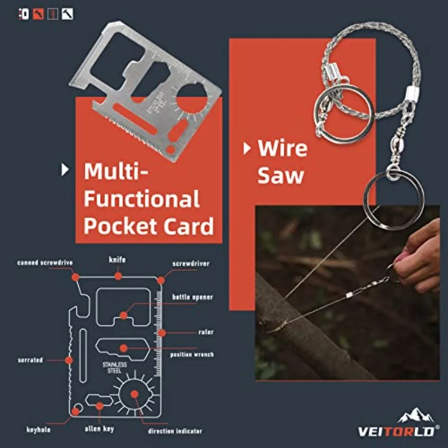 Electric 12in1 Survival Kit For Men Outdoor Enthusiasts