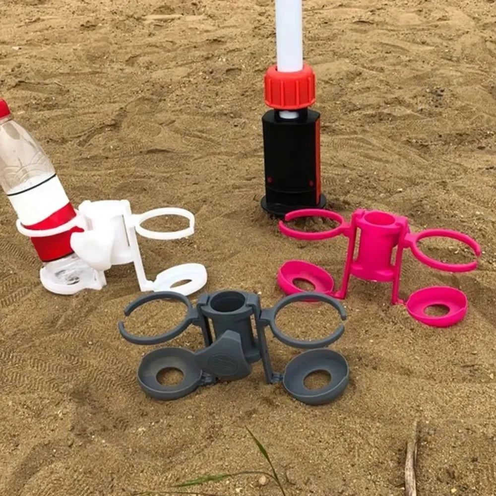 Beach Umbrella Cup Holder Bracket Multi Function Gear