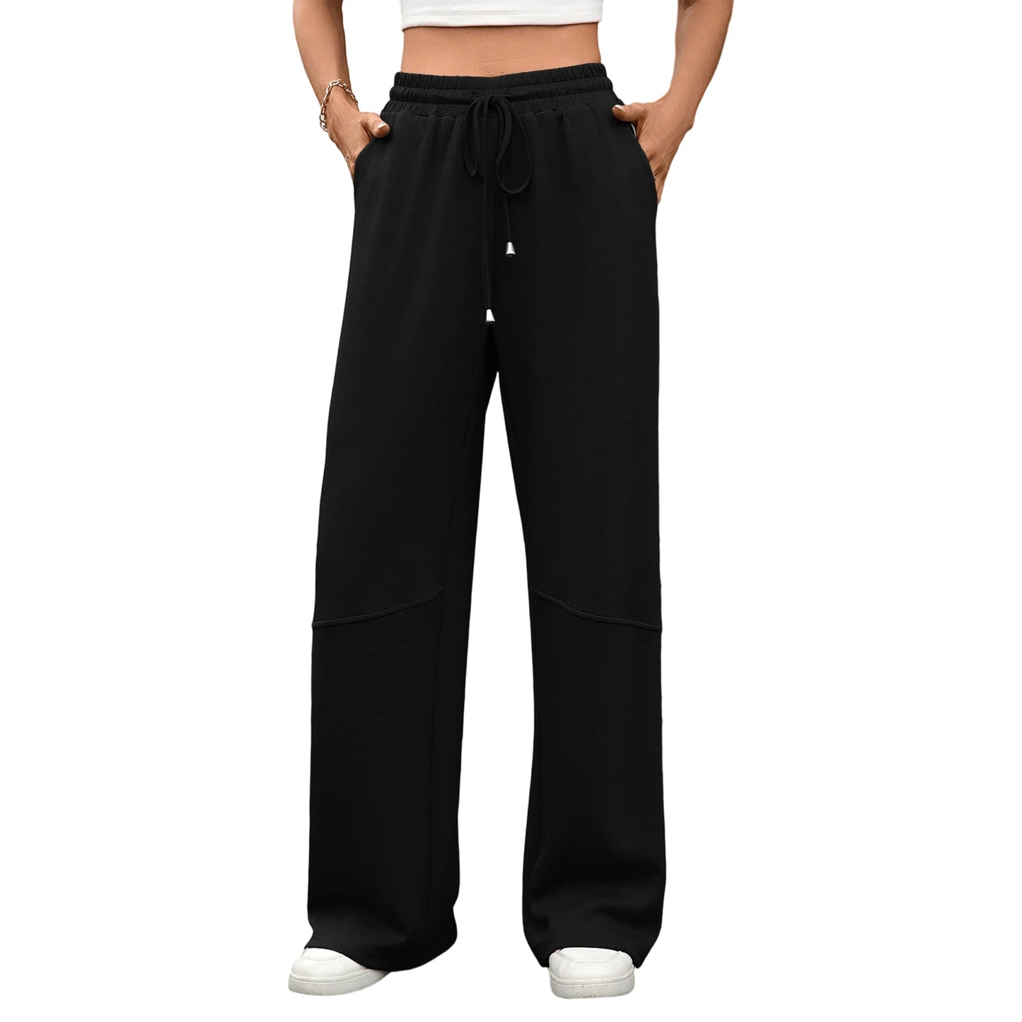 Women s Winter Warm Fleece Lined Jogger Pants with Adjustable Drawstring Waist and Pockets for Cold Weather Comfort