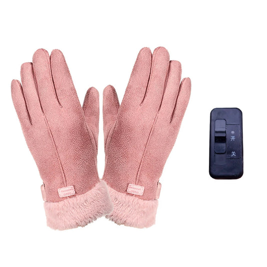 VODOOLCN USB Electric Heated Gloves Outdoor Winter Sports Waterproof Touchscreen