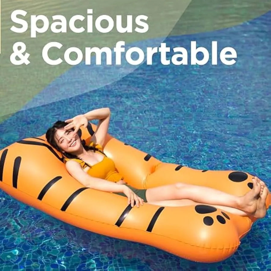 Hignconcerned Inflatable Tiger Pool Float Lounger For Adults