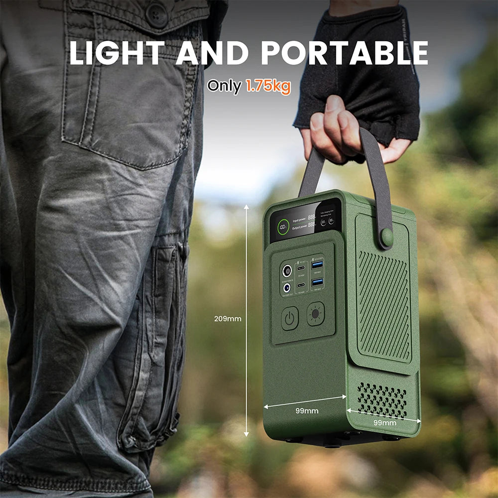 CTOLITY AP200L 200W Power Bank 192Wh LiFePO4 Battery 60000mAh Solar Generator For Camping
