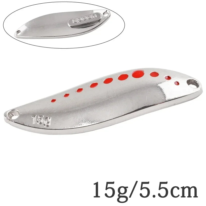 Metal Vib Leech Spinner Spoon Lures For Bass Pike Perch Freshwater Fishing Tackle Gear