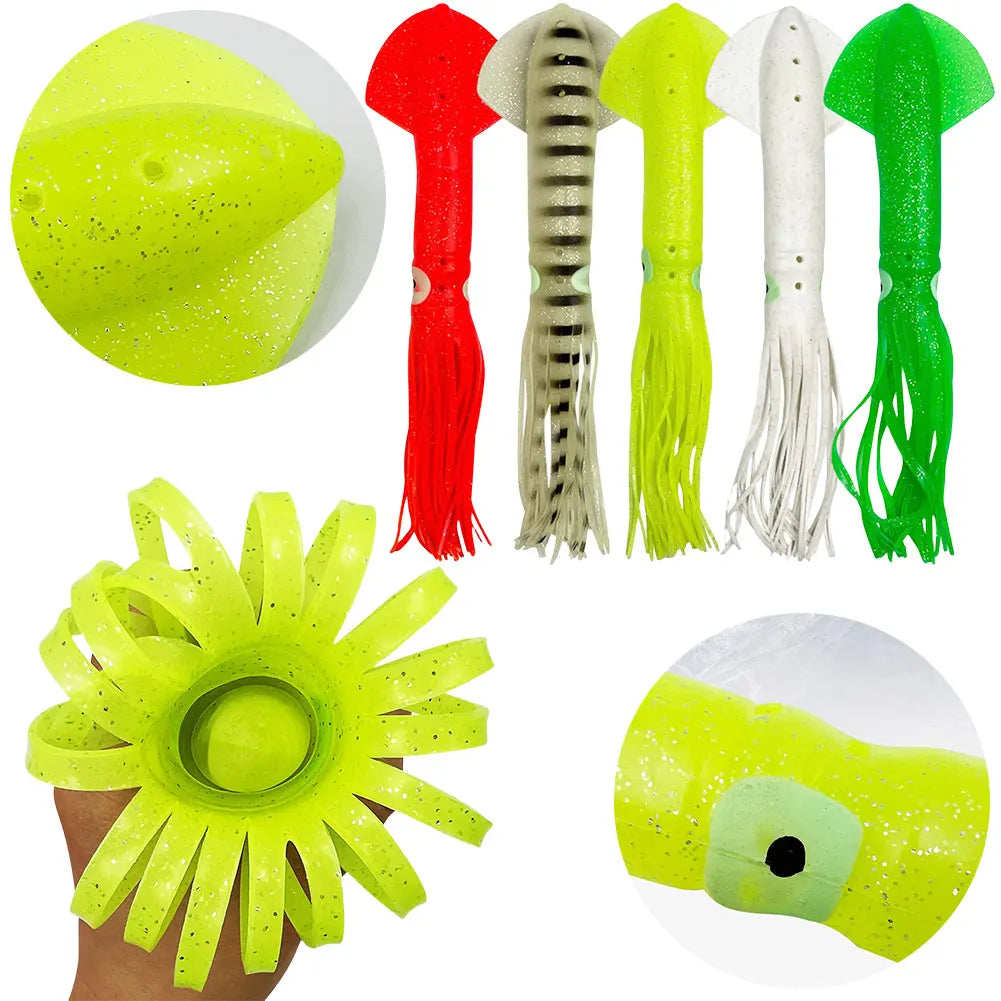 Shunmaii Soft Lures Silicone Squid Bait For Saltwater DurablyConstructed Wobblers