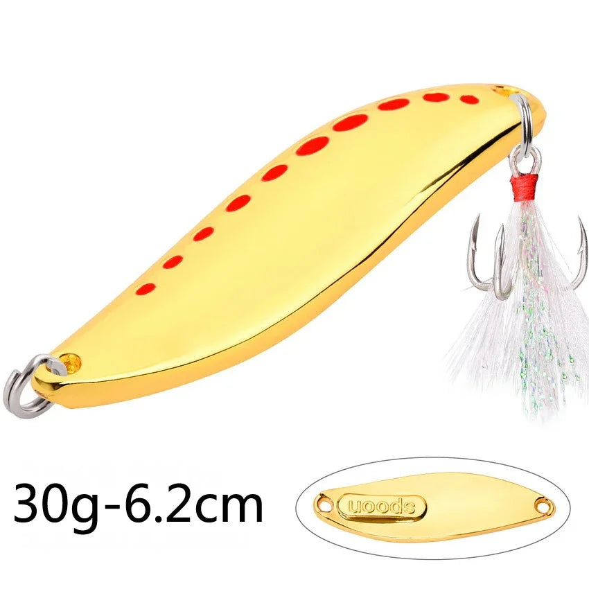 Metal Vib Leech Spinner Spoon Lures For Bass Pike Perch Freshwater Fishing Tackle Gear
