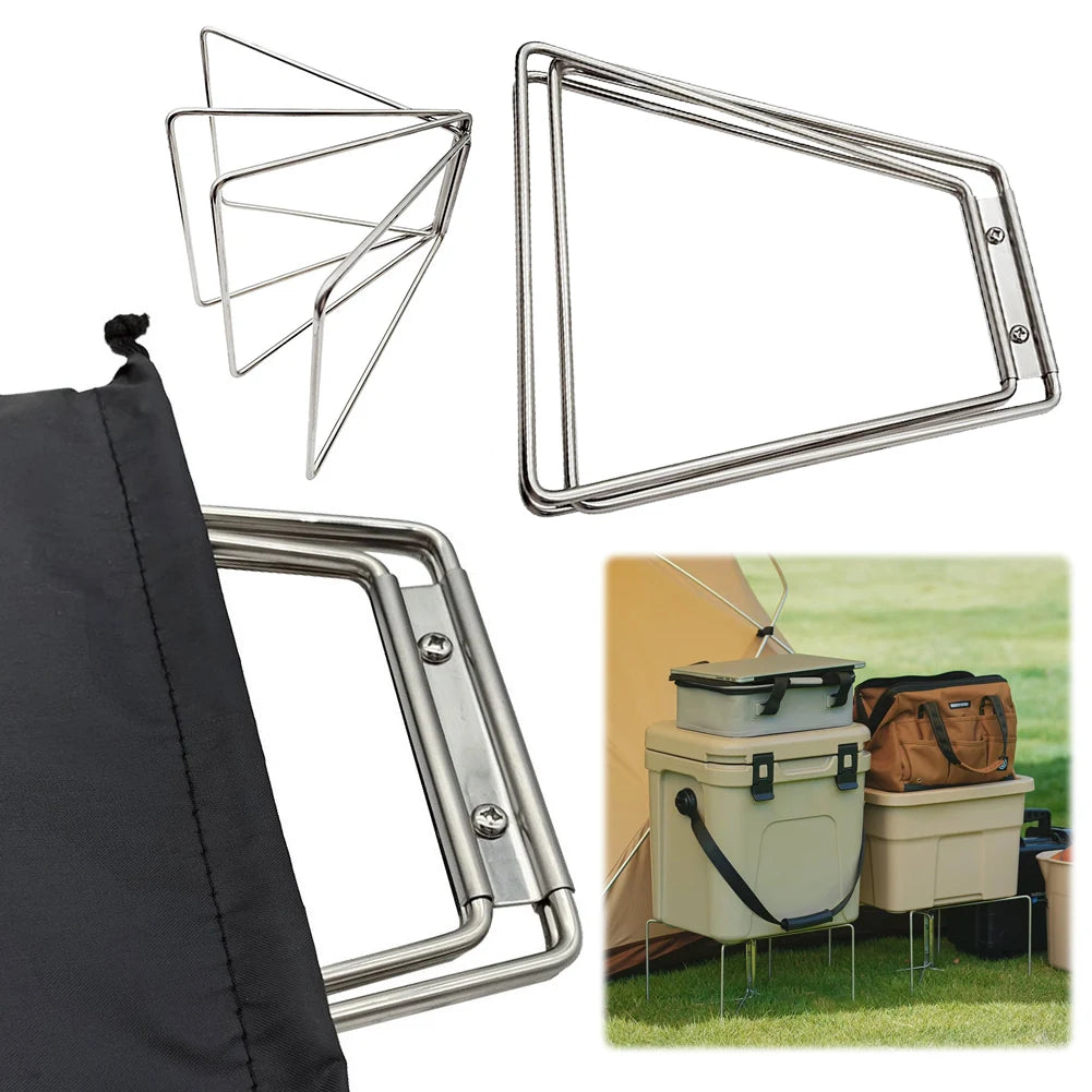Camping Foldable Metal Stand Aluminum Alloy Box for Travel