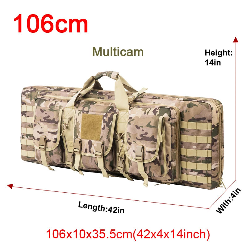 LQARMY Tactical Double Rifle Case 32 38 42 48 Inch Molle