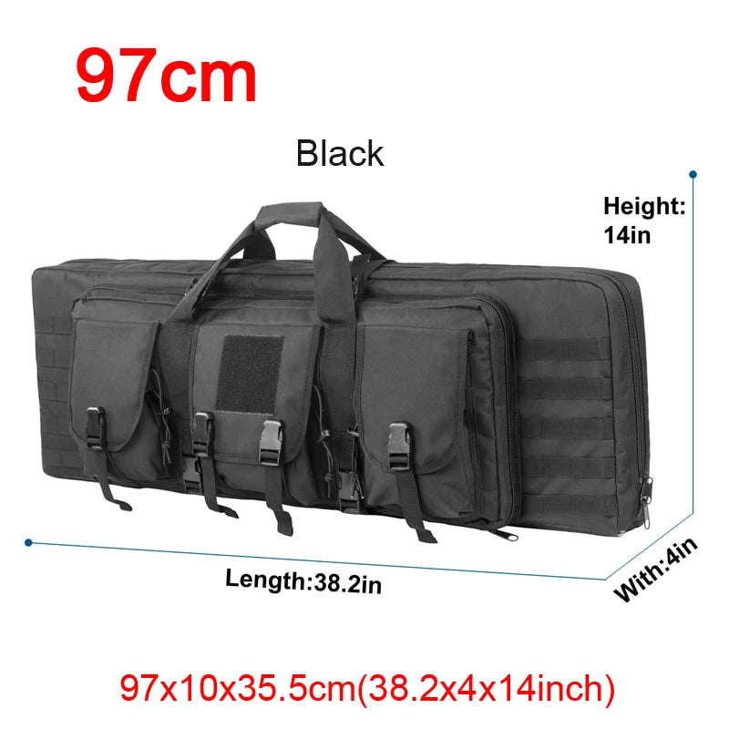 LQARMY Tactical Double Rifle Case 32 38 42 48 Inch Molle