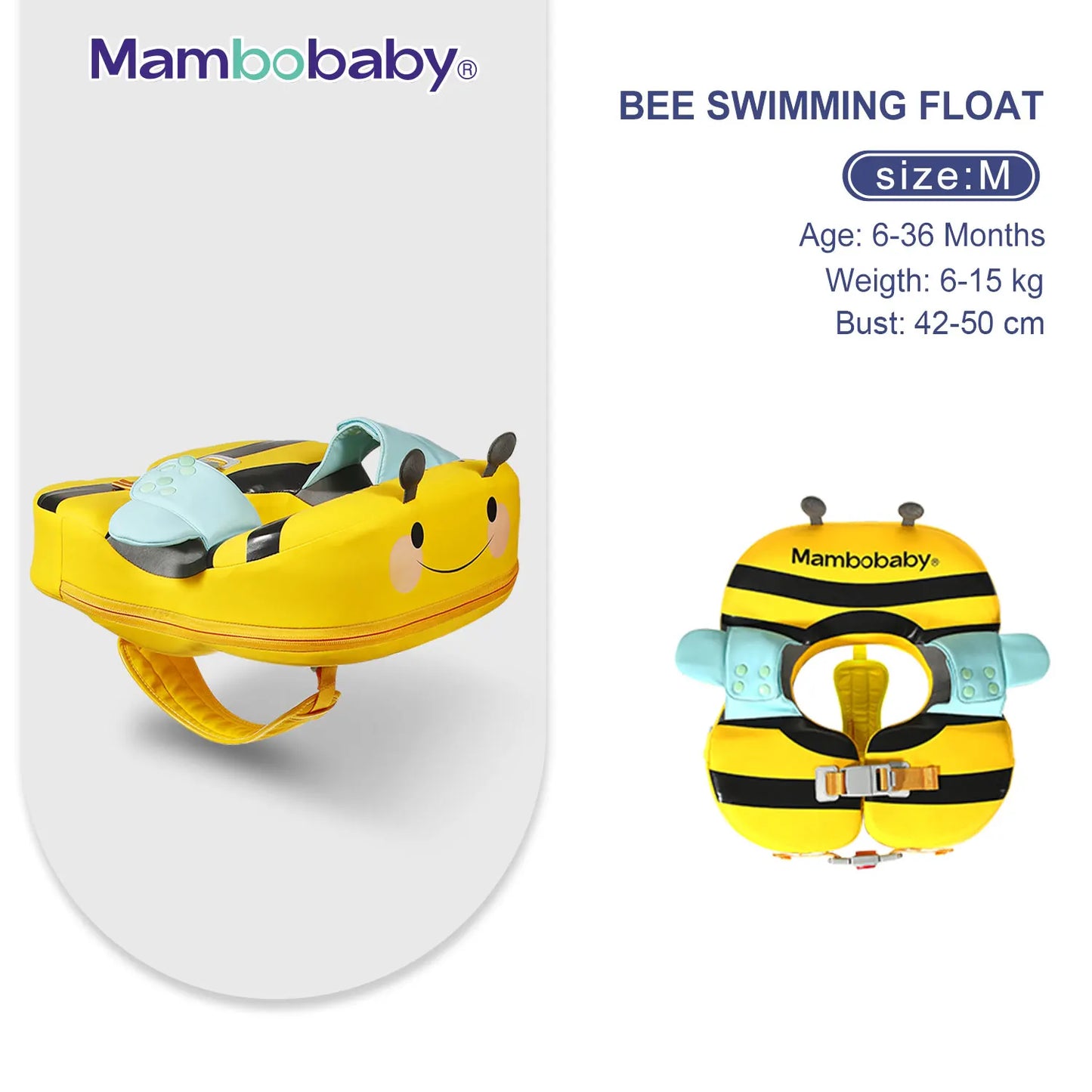 Mambobaby Baby Float With Sunshade And Safe Belt For Kids