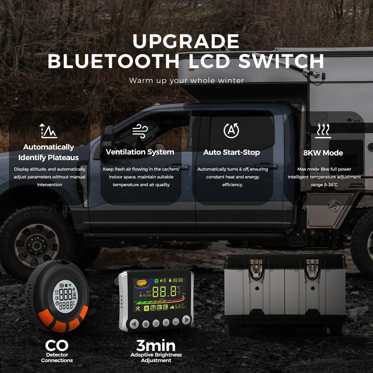 Sunster TB10Pro 8KW Diesel Auxiliary Heater With CO Alarm