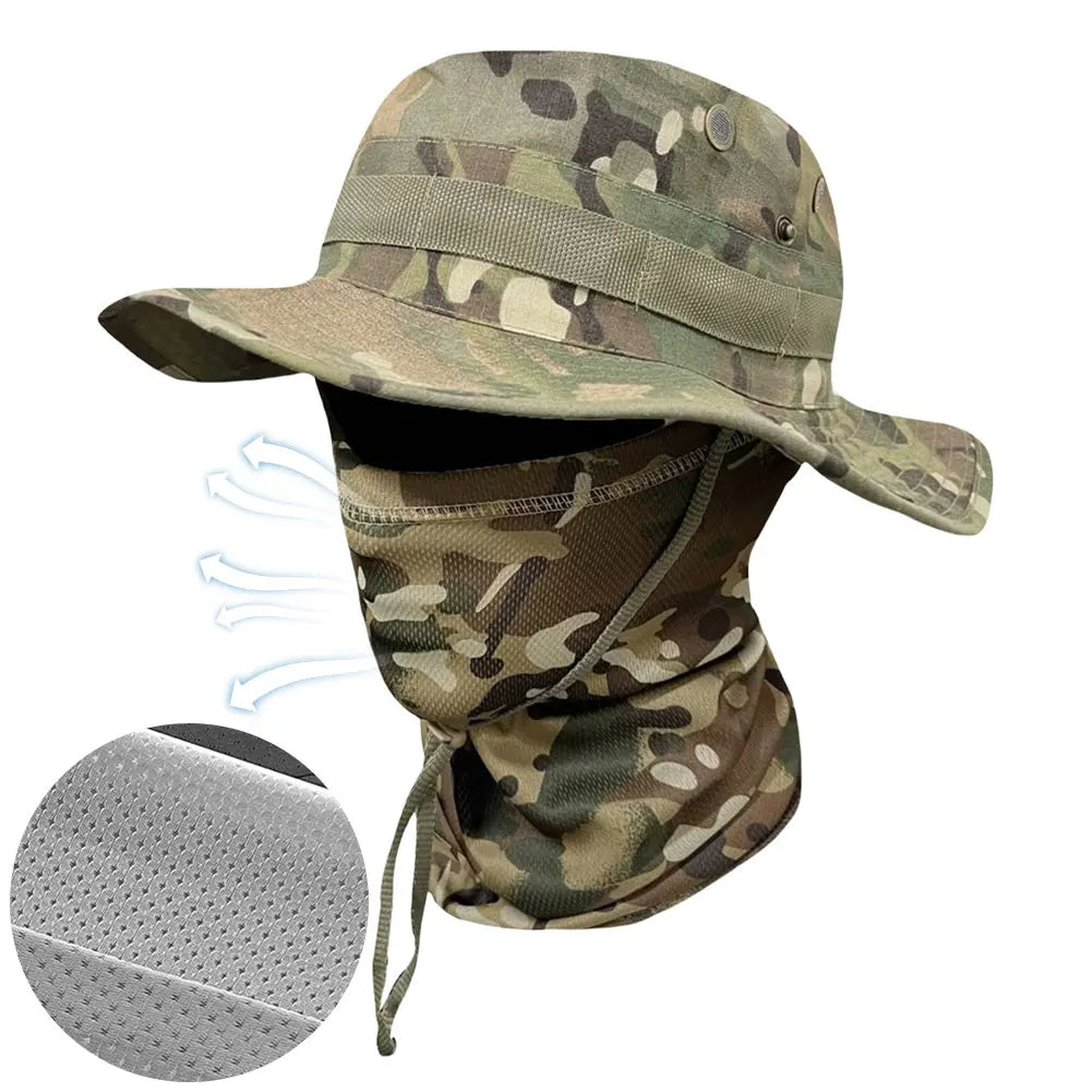 Unisex Foldable Sun Shade Bucket Hat For Fishing And Hiking