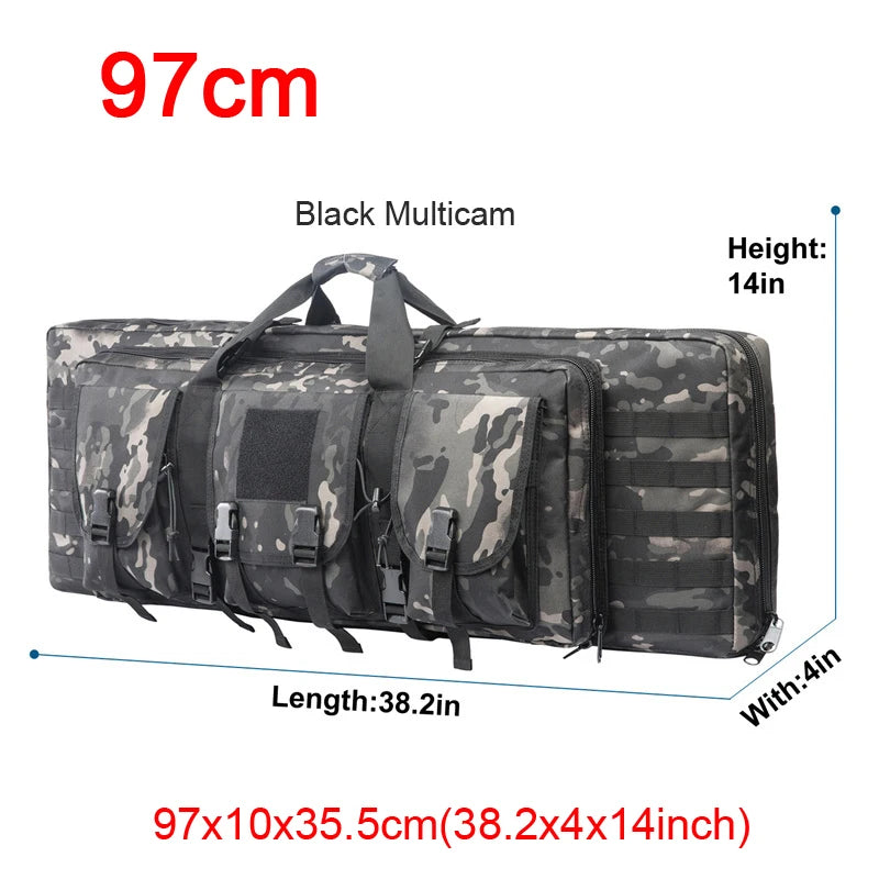 LQARMY Tactical Double Rifle Case 32 38 42 48 Inch Molle