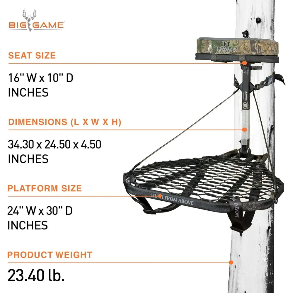 XMSJ Adjustable Deer Hunting Tree Stand Hang On Outdoors