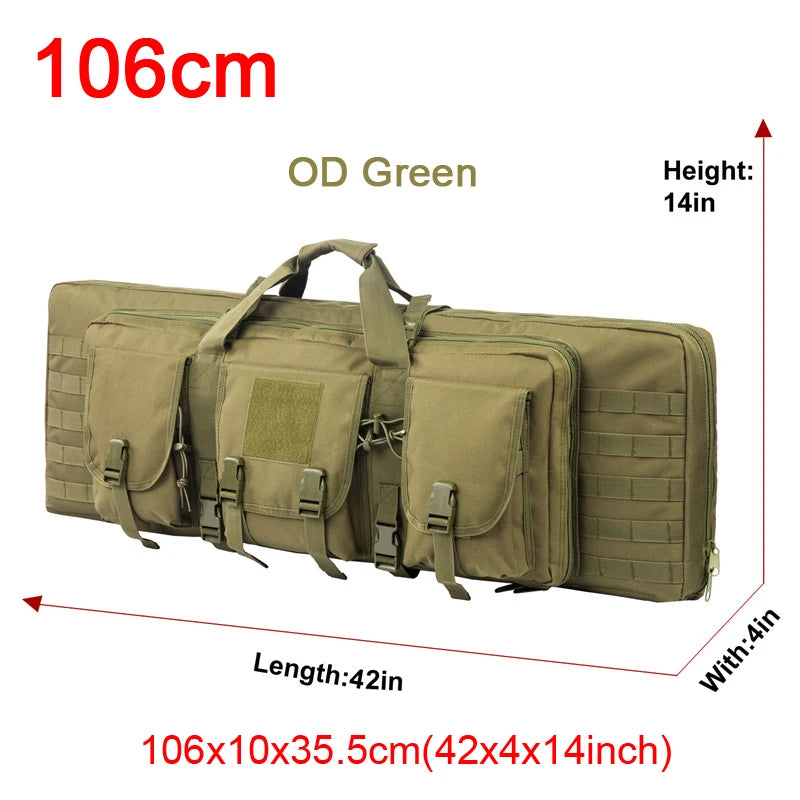 LQARMY Tactical Double Rifle Case 32 38 42 48 Inch Molle