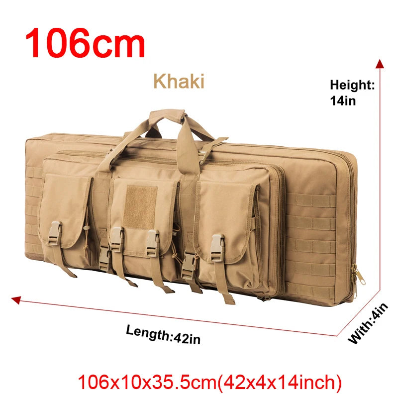 LQARMY Tactical Double Rifle Case 32 38 42 48 Inch Molle