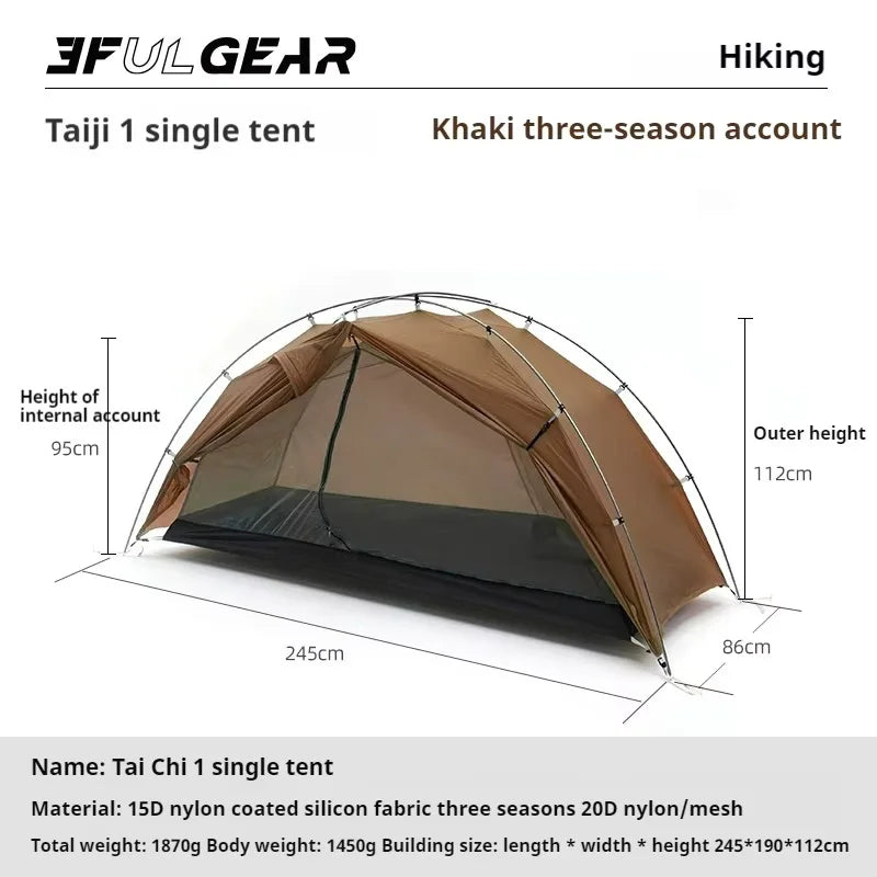 3F UL GEAR Camping Tent Lightweight Three Quarter Season