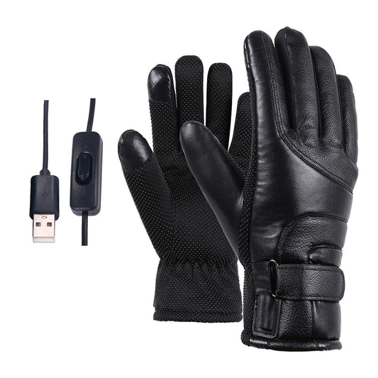 USB Electric Heated Gloves Outdoor Thermal gloves Hand warmer Winter Ski Gloves Motorcycle heated gloves Waterproof Touch Screen
