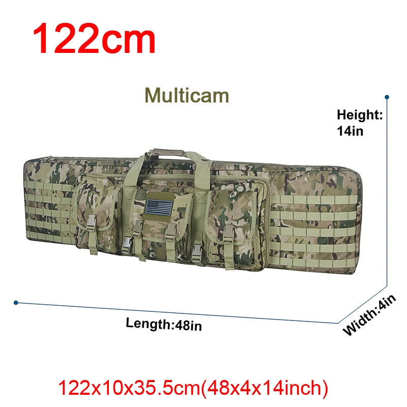 LQARMY Tactical Double Rifle Case 32 38 42 48 Inch Molle