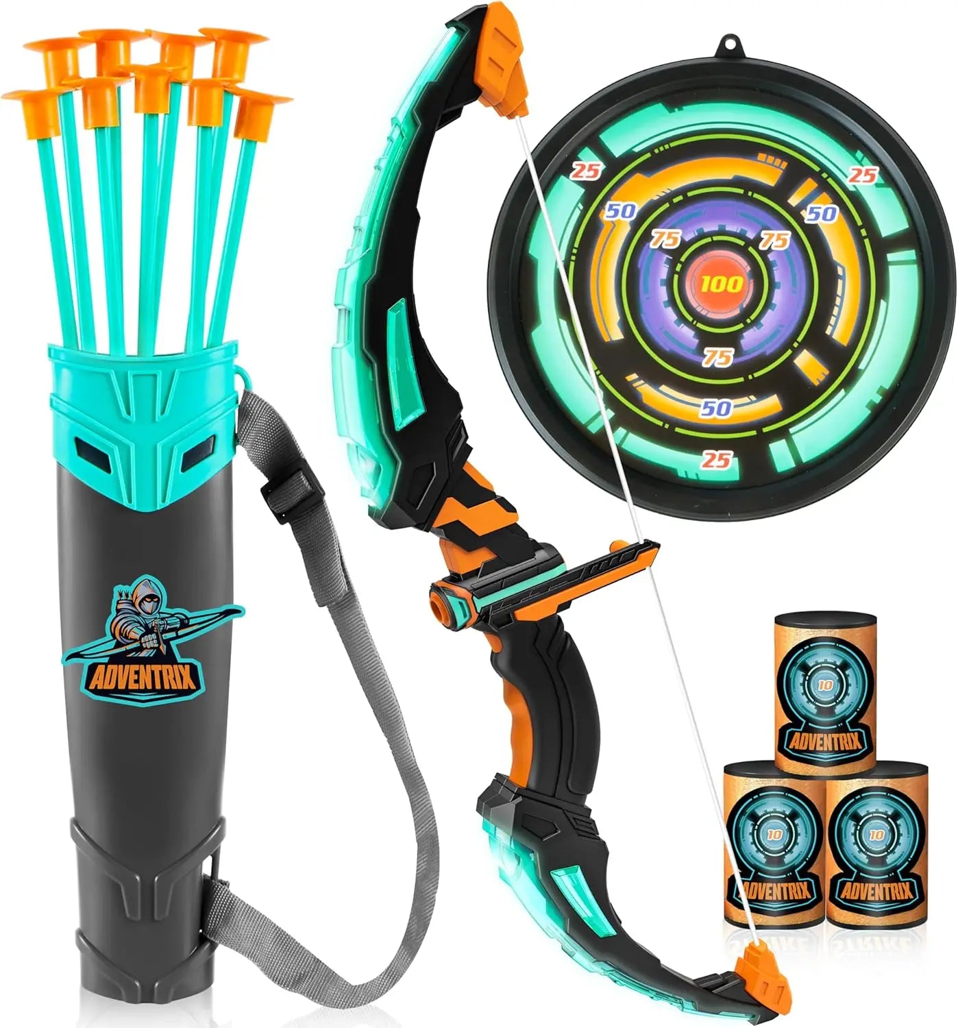 Joyfy LED Light Up Bow and Arrow Set for Kids Archery Toy