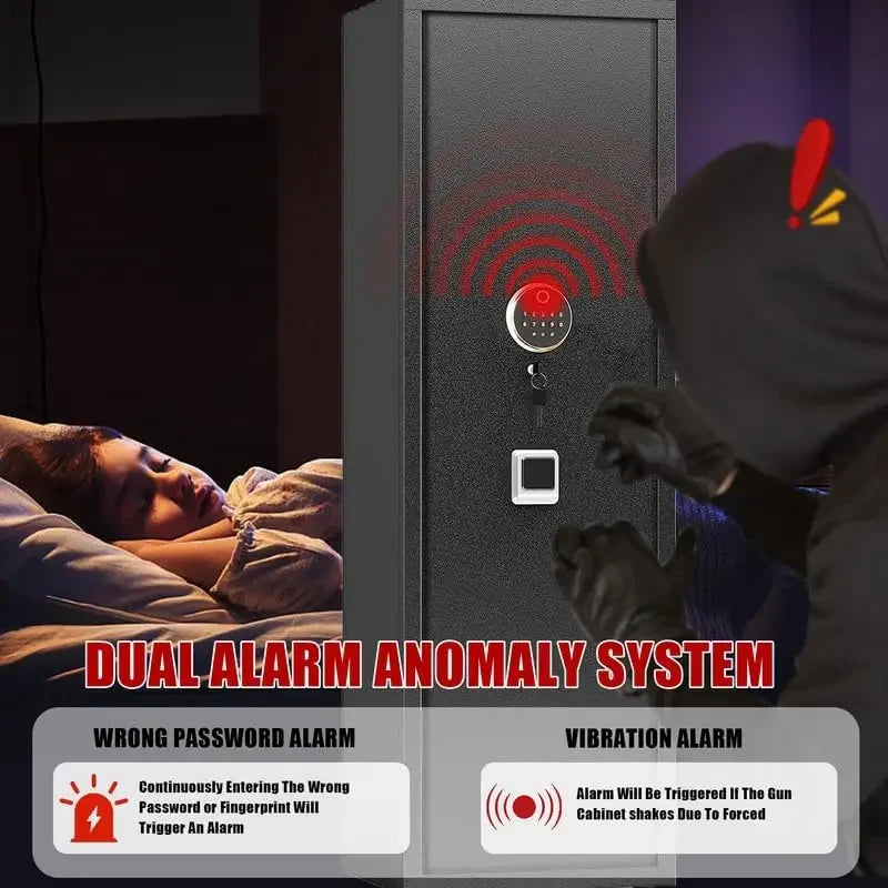 8-12 Fingerprint Gun Safe for Rifles and Pistols,No Assembly Required,Gun Safes for Rifle and Password Lock,Gun Cabinet for Home