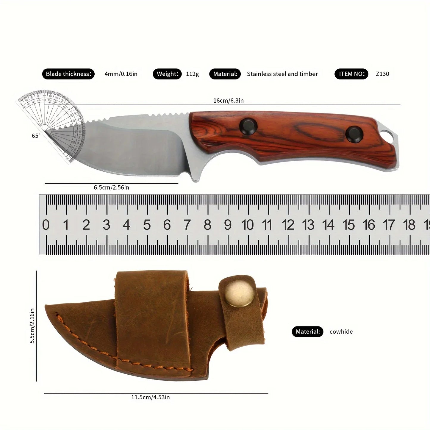 DIY Supplies Hunt Hidden Canyon Hunter Fixed Blade Knife