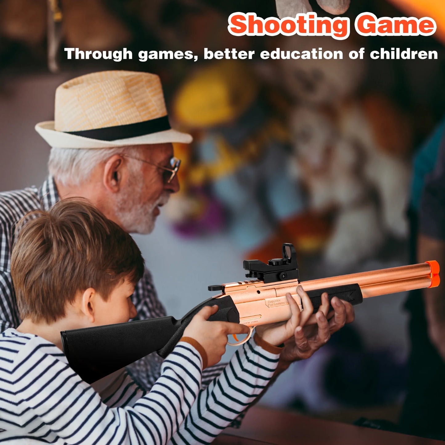 Toy Gun Double Barrel Shotgun Toy,with 20 Soft Bullet Darts, Toy Foam Blaster Foam Dart Blaster with Scope for Kids, Youth, Teen