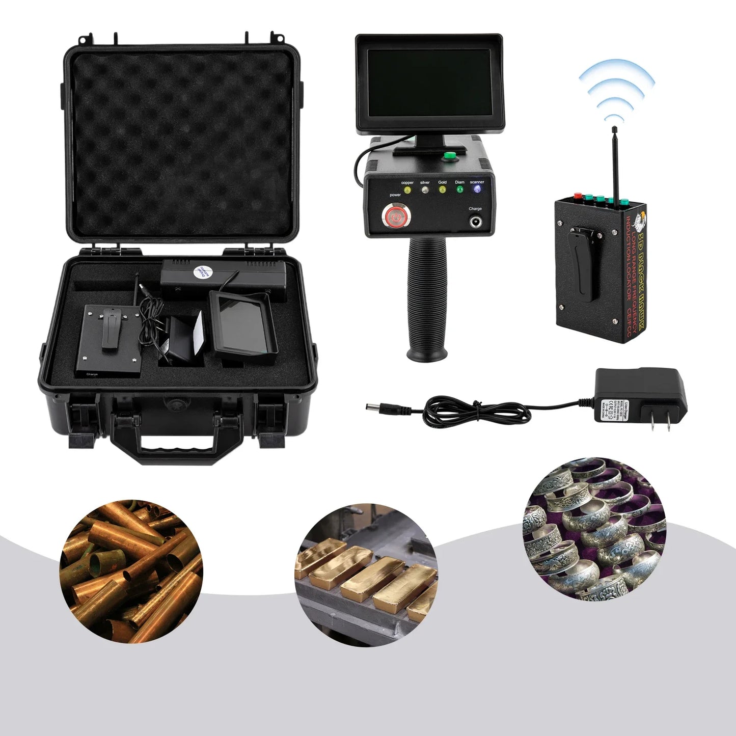 Metal Detector Treasure Scanner Pro 3D LED Display