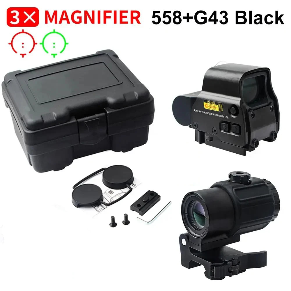 558 G43 Holographic Collimator Sight Red Dot 20mm Rail