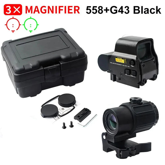 558 G43 Holographic Collimator Sight Red Dot 20mm Rail