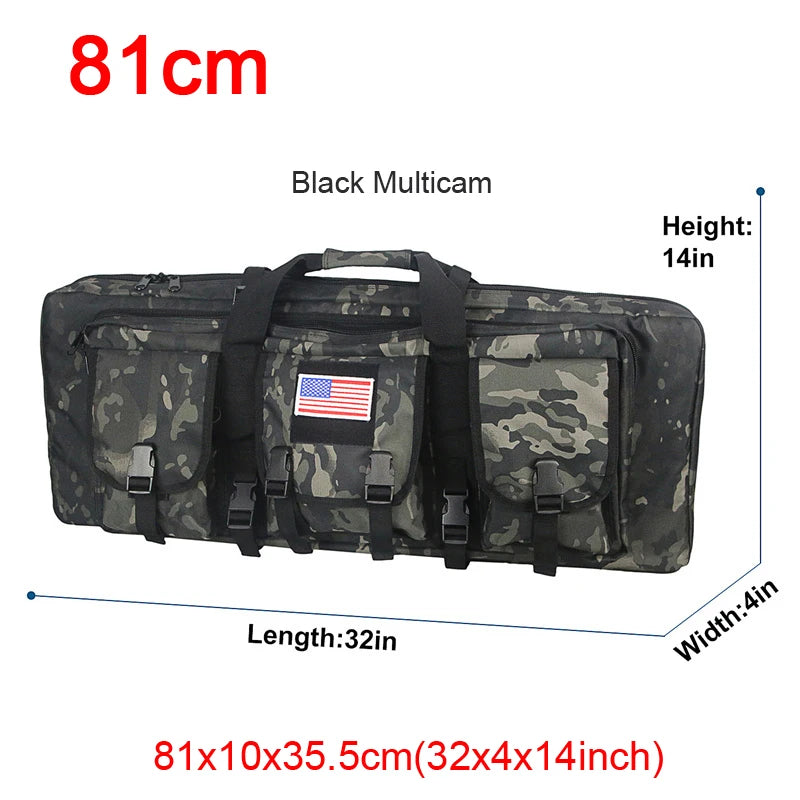 LQARMY Tactical Double Rifle Case 32 38 42 48 Inch Molle