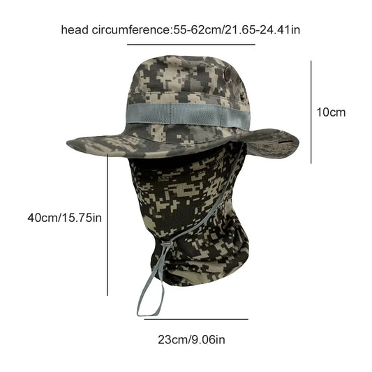 Unisex Foldable Sun Shade Bucket Hat For Fishing And Hiking