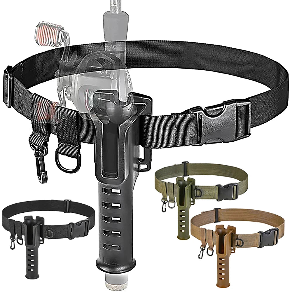 Alloet Fishing Wading Belt Rod Holder Adjustable Waist Belt For Anglers Outdoor Gear