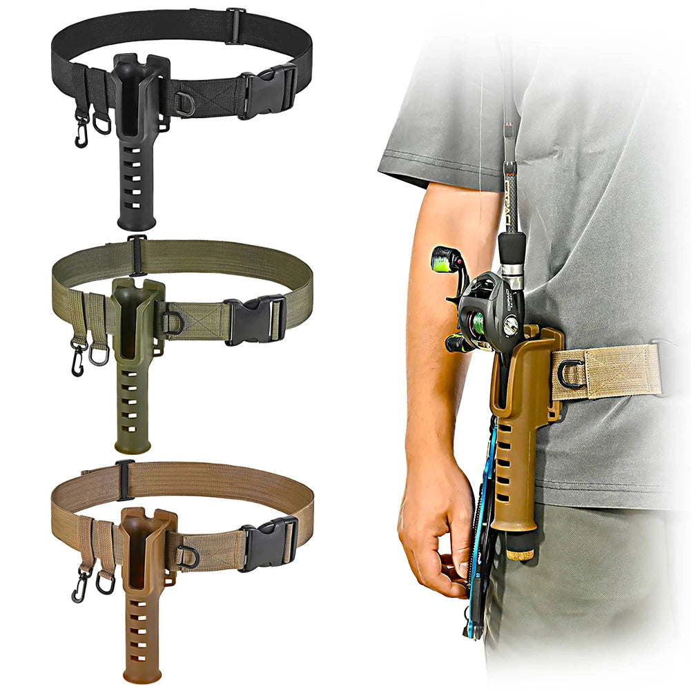 Alloet Fishing Wading Belt Rod Holder Adjustable Waist Belt For Anglers Outdoor Gear