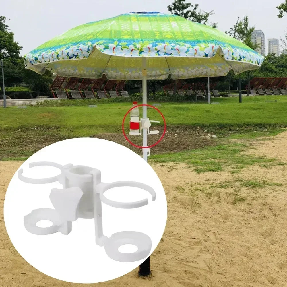 Beach Umbrella Cup Holder Bracket Multi Function Gear