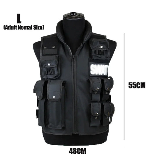 SWAT Multi Pockets Tactical Vest Hunting Outdoor Waistcaot Training CS Game Waist Coat Paintball Modular Security Guard Vests