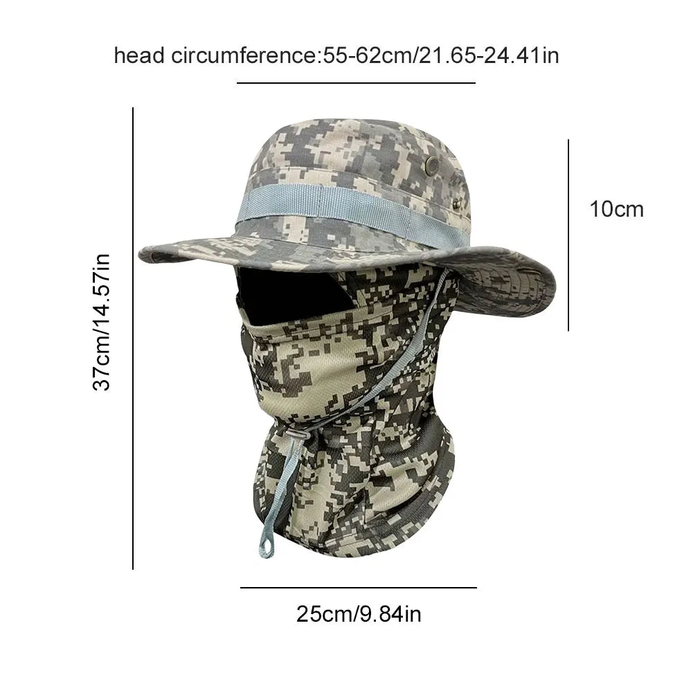 Unisex Foldable Sun Shade Bucket Hat For Fishing And Hiking