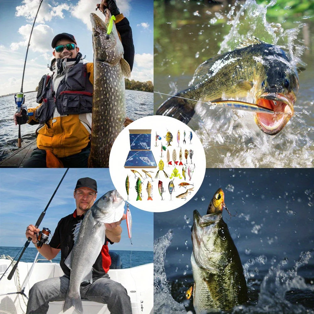 Advent Calendar 24 Piece Fly Fishing Lure Set