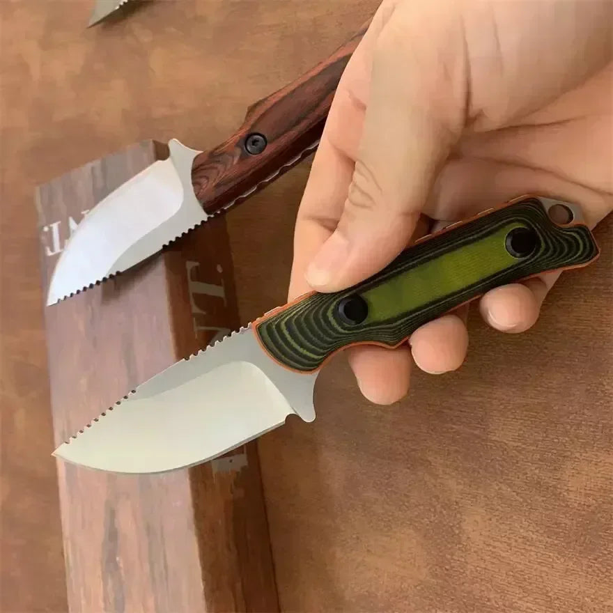Straight BM 15002/15017 Combat Wilderness Portable Knife CPM-S30V Blade Wooden/G10 Handle Self-defense Knives Pocket EDC Tools