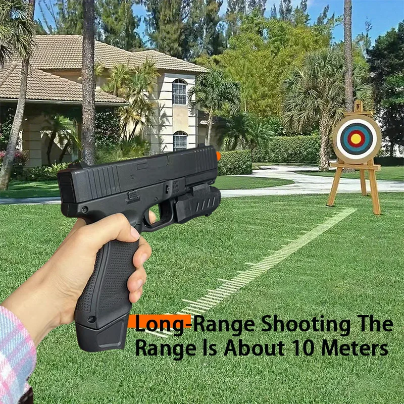 Electric ball blasting gun, high-orbit ball gun performance cool toy gun, rechargeable splatter ball toy, suitable for outdoor s